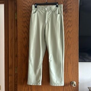 Straight Vegan Leather Pants